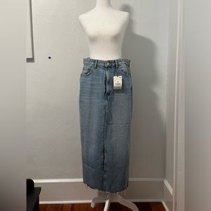 Zara denim maxi skirt.